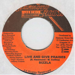 Sizzla Live And Give Praises Vinyl 7" USED