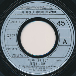 Elton John Song For Guy USED VINYL 7INCH 45 RPM SINGLE