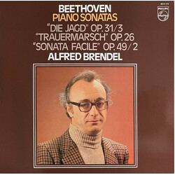 Ludwig van Beethoven / Alfred Brendel Piano Sonatas: "Die Jagd" Op. 31/3 ∙ "Trauermarsch" Op. 26 ∙ "Sonata Facile" Op. 49/2 Vinyl LP USED