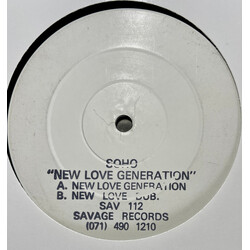 Soho (2) New Love Generation USED VINYL 12INCH WHITE LABEL