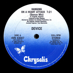 Device (2) Hanging On A Heart Attack USED VINYL 12INCH 33 S RPM