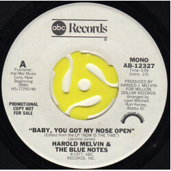Harold Melvin And The Blue Notes Baby, You Got My Nose Open USED VINYL 7INCH 45 RPM PROMO MONO STEREO