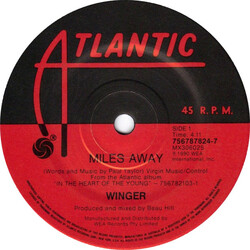 Winger Miles Away USED VINYL 7INCH 45 RPM SINGLE STEREO