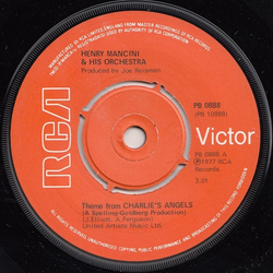 Henry Mancini And His Orchestra Theme From Charlie's Angels Vinyl 7" USED