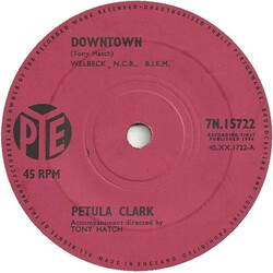 Petula Clark Downtown USED VINYL 7INCH 45 RPM SINGLE