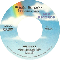 The Kinks How Do I Get Close USED VINYL 7INCH 45 RPM SINGLE