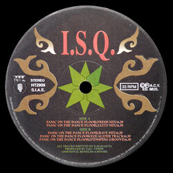 I.S.Q. Panic On The Dancefloor USED VINYL 12INCH 33 S RPM