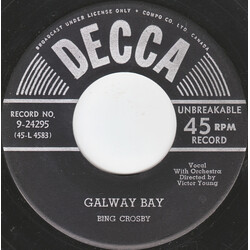 Bing Crosby Galway Bay USED VINYL 7INCH 45 RPM SINGLE