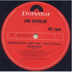 Jim Capaldi Shoeshine / Tabitha USED VINYL 12INCH 45 RPM PROMO