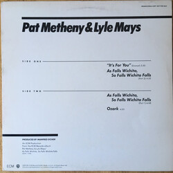 Pat Metheny / Lyle Mays It's For You / As Wichita Falls, So Falls Wichita Falls / Ozark USED VINYL 12INCH PROMO 33 S RPM
