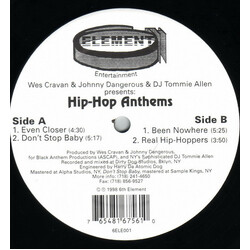 Wes Cravan / Johnny Dangerous / Dj Tommie Allen Hip Hop Anthems USED VINYL 12INCH 33 S RPM