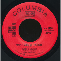 Tim Hardin Simple Song Of Freedom USED VINYL 7INCH 45 RPM SINGLE