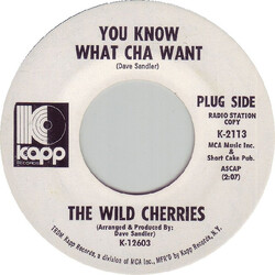 The Wild Cherries (3) You Know What Cha Want USED VINYL 7INCH 45 RPM SINGLE PROMO