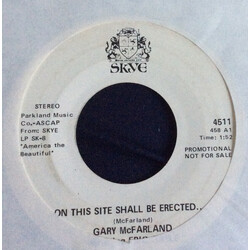 Gary McFarland / Eric Gale On This Site Shall Be Erected/80 Miles An Hour Through Beer-Can Country USED VINYL 7INCH PROMO