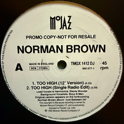 Norman Brown Too High USED VINYL 12INCH 45 RPM PROMO