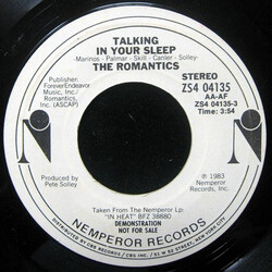 The Romantics Talking In Your Sleep USED VINYL 7INCH 45 RPM SINGLE PROMO