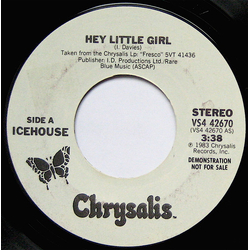 Icehouse Hey Little Girl Vinyl 7" USED