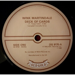 Wink Martindale / Lee Marvin Deck Of Cards / Wand'rin Star USED VINYL 7INCH 45 RPM REISSUE