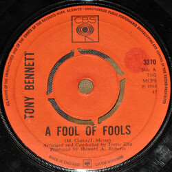 Tony Bennett A Fool Of Fools / The Glory Of Love USED VINYL 7INCH 45 RPM SINGLE MONO