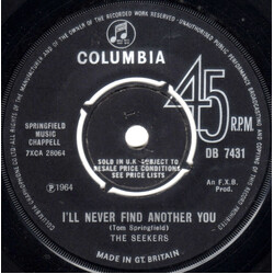 The Seekers I'll Never Find Another You USED VINYL 7INCH 45 RPM