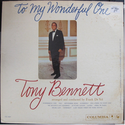 Tony Bennett To My Wonderful One Vinyl LP USED