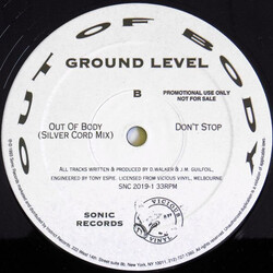 Ground Level Out Of Body USED VINYL 12INCH 33 S RPM PROMO