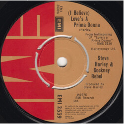 Steve Harley & Cockney Rebel (I Believe) Love's A Prima Donna USED VINYL 7INCH 45 RPM SINGLE