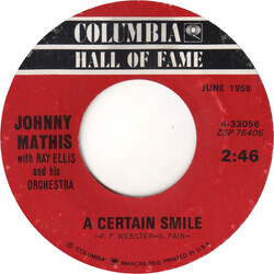 Johnny Mathis Small World / A Certain Smile USED VINYL 7INCH 45 RPM SINGLE REPRESS