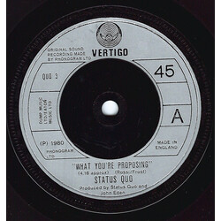 Status Quo What You're Proposing Vinyl 7" USED