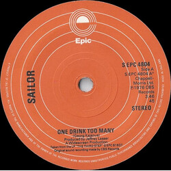 Sailor One Drink Too Many USED VINYL 7INCH 45 RPM
