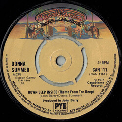 Donna Summer / John Barry Down Deep Inside (Theme From The Deep) / Theme From The Deep (Instrumental) USED VINYL 7INCH SINGLE 45 RPM