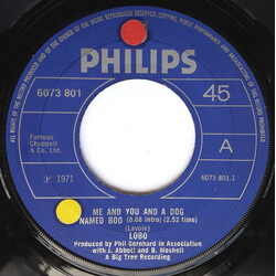 Lobo (3) Me And You And A Dog Named Boo USED VINYL 7INCH 45 RPM SINGLE JUKEBOX