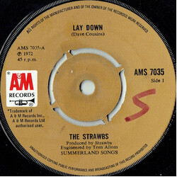 Strawbs Lay Down USED VINYL 7INCH 45 RPM SINGLE