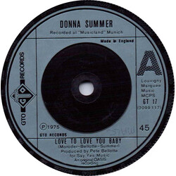Donna Summer Love To Love You Baby USED VINYL 7INCH SINGLE 45 RPM