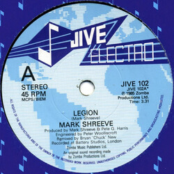 Mark Shreeve Legion USED VINYL 7INCH 45 RPM STEREO