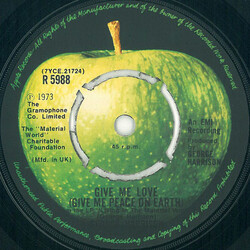 George Harrison Give Me Love (Give Me Peace On Earth) USED VINYL 7INCH 45 RPM SINGLE