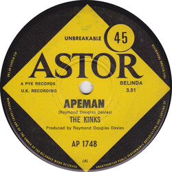The Kinks Apeman USED VINYL 7INCH 45 RPM SINGLE