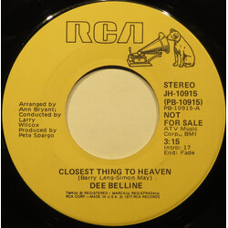 Dee Belline Closest Thing To Heaven USED VINYL 7INCH 45 RPM PROMO STEREO MONO