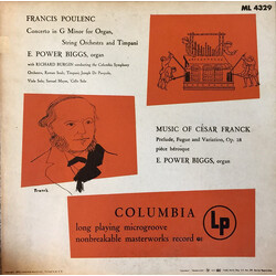 Francis Poulenc / César Franck / E. Power Biggs / Richard Burgin / Columbia Symphony Orchestra Concerto In G Minor For Organ, String Orchestra / Music