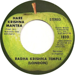 The Radha Krsna Temple Hare Krishna Mantra USED VINYL 7INCH 45 RPM SINGLE