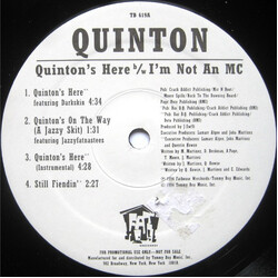 Quinton Quinton's Here / I'm Not An MC USED VINYL 12INCH 33 S RPM PROMO