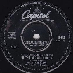 Billy Preston In The Midnight Hour Vinyl 7" USED