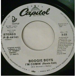 Boogie Boys I'm Comin' USED VINYL 7INCH 45 RPM PROMO