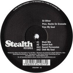 DJ Oliver / Noche En Granada Free My Soul USED VINYL 12INCH 33 S RPM