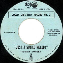 Tommy Dorsey / The Rhythm Boys / Bing Crosby / Paul Whiteman Just A Simple Melody / You Took Advantage Of Me USED VINYL 7INCH 45 RPM SINGLE