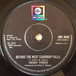 Freddy Fender (2) Before The Next Teardrop Falls / Waiting For Your Love USED VINYL 7INCH 45 RPM