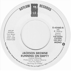 Jackson Browne Running On Empty USED VINYL 7INCH 45 RPM SINGLE PROMO STEREO MONO