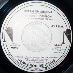 Robbin Thompson Dream On Melinda USED VINYL 7INCH 45 RPM PROMO
