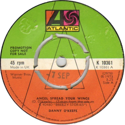 Danny O'Keefe Angel Spread Your Wings Vinyl 7" USED