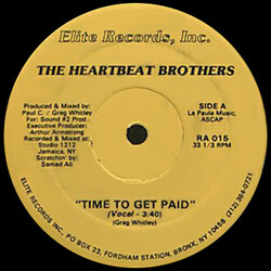 The Heartbeat Brothers Time To Get Paid USED VINYL 12INCH 33 S RPM